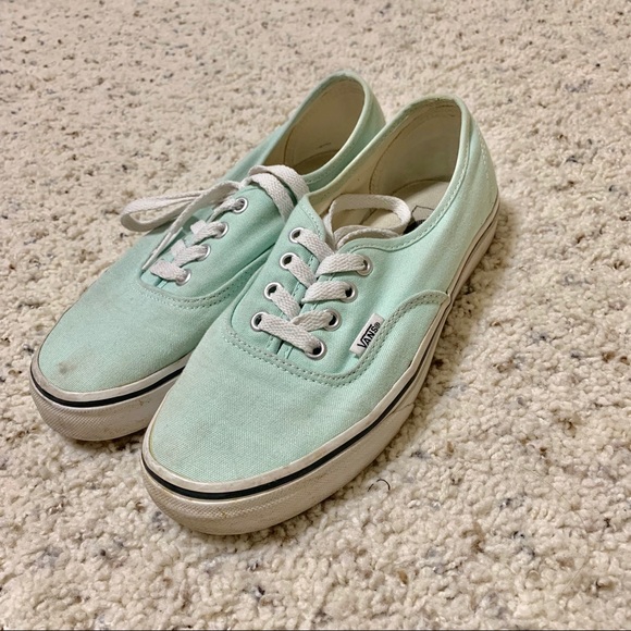 Mint green vans in 7.5 - Picture 1 of 4